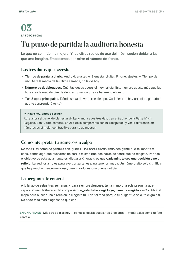 La auditoría inicial: tu punto de partida en cifras